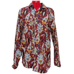 American Breed Men's Paisley Cotton Stretch Shirt-Long Sleeve